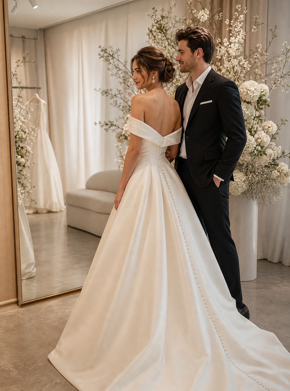 Bridal atelier wedding portrait concept
